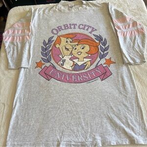 The jetsons vintage Orbit City University Gray Long Sleeve Tee